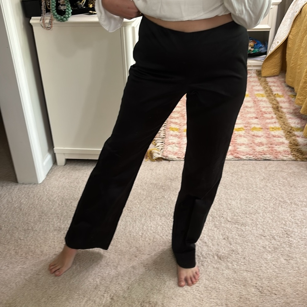 Vintage 90’s Pants 10 Missy Reflections Black USA Cotton Trousers Mid High Rise
